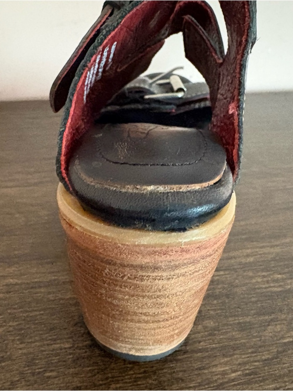 Freebird Quincy Leather Buckle Mule Heels Black Size 8 - Picture 5 of 15